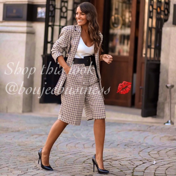 Zara Pants - ZARA Houndstooth Shorts